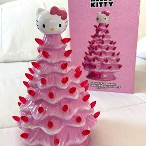 Hello Kitty Pink Ceramic Christmas Tree with Lights